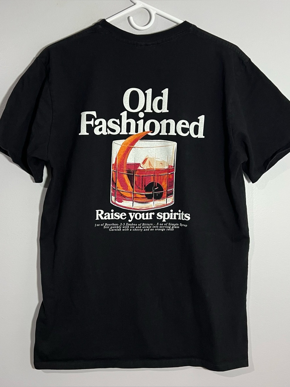 Where I’m From Old Fashioned Whiskey Black Short Sleeve T-Shirt Mens Medium